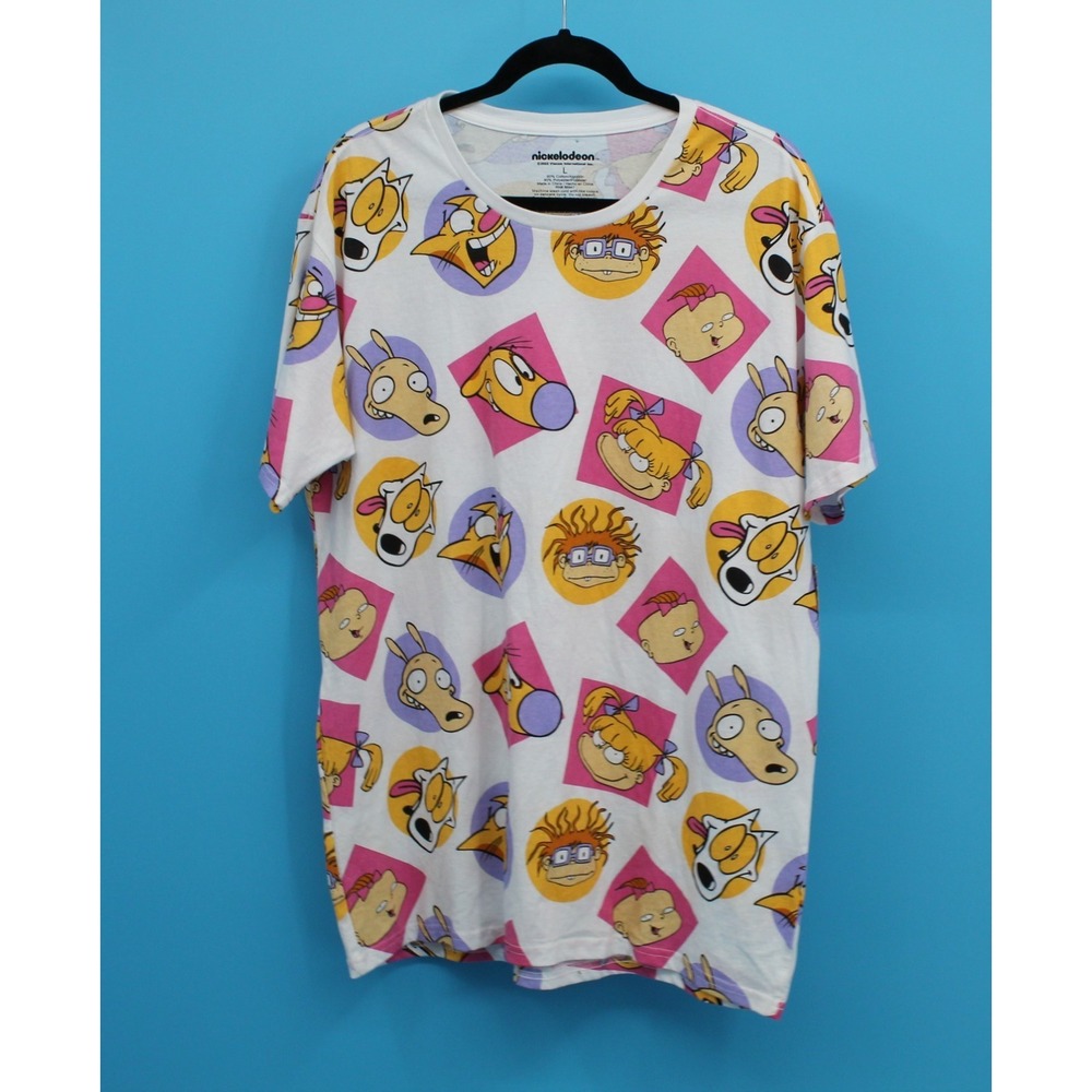 Rugrats All-Over Print Nickelodeon Cartoon‎ T-Shirt Adult L UNISEX NWT NOVLETY